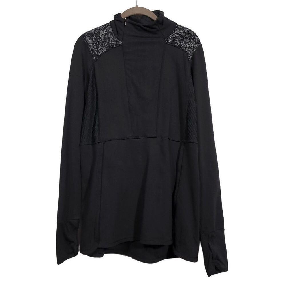 Calia Carrie Underwood Long Sleeve Shirt Size Large Workout Partial Zip Black​​